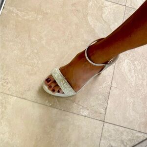 Sam Edelman Jade High Heel Sandals - Ivory with peals